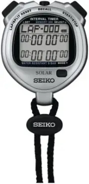 SEIKO SOLAR CHARGER STOPWATCH "SOLAR INTERVAL TIMER" SVAJ101 F/S w/Tracking# NEW