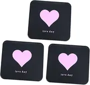 AUTSUPPL Portable Handheld Small Dual-Sided Makeup Mirror 3pcs Folding Mirror Love Heart Design Compact Mirror for Women Delicate and Sturdy Random Color