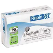 Rapid Standard Staples 26/6 Box 1000