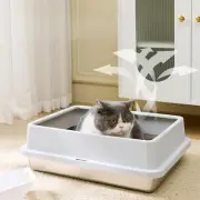Cat Litter Sandbox Cat Bedpan Easy to Move Pet Cleaning Tool Cat Toilet Open Top