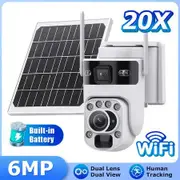 WiF Solar Home Security Camera System House Wireless CCTV IP WiFi Outdoor Indoor 6MP Night Vision AI Motion Detection 2-Way Audio