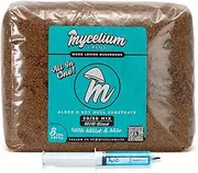 Mycelium Mushroom Growing Kit, Black Reishi Gourmet I Alder & Soy Hull Substrate I High Yield Proprietary Mix I Sterile Grow Bag with 20ml Liquid Culture Syringe for Starter & Pro Home Growers, 8lbs