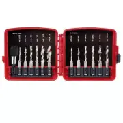 13pcs Drill and Tap Bit Set SAE and Metric Sizes Suitable for Bench Drills