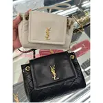 正品代購YSL SAINT LAURENT NOLITA 羊皮金字金鍊菱格紋釦式翻蓋 斜背包 肩背包 皮包 672738