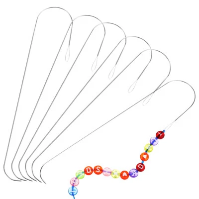 6 Pcs Beaded Needle Device Threading Needles Clip-style Beading for Spinner