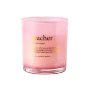 Teacher Noun Vanilla Scented Pink Pearlescent Candle Home Fragrance Round 12.5cm