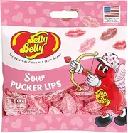 Jelly Belly Valentine Sour Pucker Lips 2.8 oz Grab & Go® Bag