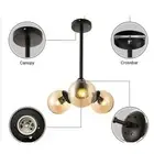 AU 3 Bulb Ceiling Light Fixture Modern Simple Ceiling Light Support E27 E26 Livi