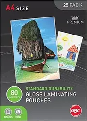 GBC BL80M25A4 Laminating Pouch, A4 80 Micron PK25