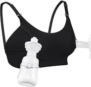 [Huloretions] Maternity Hands Free Pumping Bra Supportive Comfortabl Breast Pump Bra Adjustable Nursing Bra in One