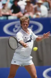 Swedish tennis player Stefan Edberg pictured in action competing - Old Photo 2