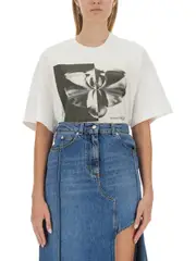 [Alexander McQueen] Alexander McQueen-Photographic Orchid T-Shirt-Donna 40