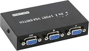 tunghey VGA 2 in 1 Out 2 Port VGA Switch Press Button Two Way VGA Vedio Switch for PC TV Monitor