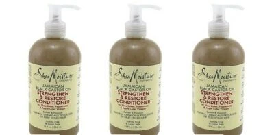 BL Shea Moisture Jamaican Black Conditioner Strength 13 oz - **THREE PACK**