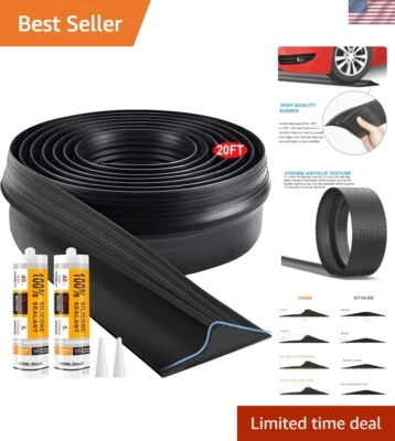 Garage Door Seal Strip 20FT Rubber Weatherproof Weather Stripping Installation