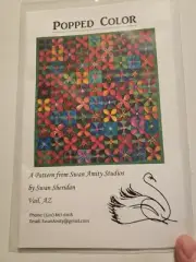 Quilt Pattern 1513 Popped Color Swan Amity Studios Applique 38" x 42"