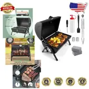 Mini Folding Charcoal BBQ Grill with Adjustable Features - Perfect for Picnics!