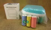 Green Mini Wireless Thermal Pocket Printer with Carrying Case & 3 Rolls of Paper