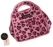 RETIRED JUICY COUTURE HEARTS LEOPARD PRINT NEOPRENE LUNCH BAG Insulated NWT