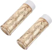 STOBAZA 2 Bottles of Cake Decorative Gold Foil Cupcake Glitter Sprinkles DIY Gold Foil Flakes