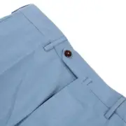 PT01 NWT Chinos / Casual Pants Size 50 34 US Solid Light Blue Cotton Blend