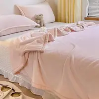 在飛比找ETMall東森購物網優惠-法蘭絨毛毯子毛巾被珊瑚絨床單人辦公室沙發夏季薄款午睡單件鋪床