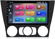 Android 12 GPS Navigator Car Stereo Radio for BMW E90 E91 E92 E93 3 Series, 9 Inch Car Multimedia Player with Carplay Bluetooth Steering Wheel Control Rear Camera