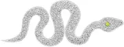Operitacx Snake Shaped Patches Rhinestone Iron-on Badges Snake Applique for Chinese New Year Decorative Embroidery Patches