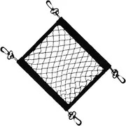 Motorcycle Cargo Net, Polyester High Elastic Cargo Nets, Motorbike Luggage Strap, with 4 Adjustable Hooks, 360 Degree Rotatable Easy Installation Motorcycle Net for Luggage Storage