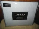 RALPH LAUREN - BLUE MEDALLION GEOMETRIC QUEEN SHEET SET