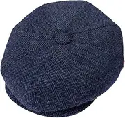 [reshmena] Mens Flat Cap Beret Hat Newsboy Cap Duckbill Hat Ivy Hat Herringbone Newsboy Hunting Cap Tweed Cap Gatsby Hat Baker Boy Cloth Hat
