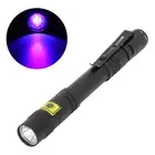 UV Flashlight 365nm LED Blacklight Flashlight For Rock Mineral Detection Pet AU