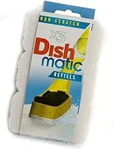 9x White Non-Scratch Dishmatic Refill Sponges from Caraselle