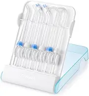 Replacement Tips for Waterpik, Water Flosser Replacement Heads Parts for Waterpik Oral Irrigator(2 Classic Jet Tips + 2 Plaque Chaser Tips + 2 Implant Denture Tips + Storage Case Combo)