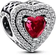 [PANDORA] Timeless Sparkling Levelled Heart Charms
