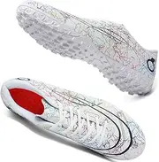 [Airfashon] Kids Soccer Cleats Boys Girls Football Shoes Professional High Top Youth Outdoor Training Football Cleats Soccer Shoes (Little Kid/Big Kid)