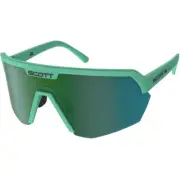 Scott Sport Shield Sunglasses Medium/Large Fit Soft Teal Green/Green Chrome