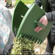 1set Deciduous Shovel Hand Rake - Large Plastic Garden Grabber for Collecting Le