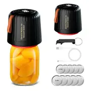 GGP Standard Edition Electric Mason Jar Vacuum Sealer Kit Automatic Food Preservation System With Wine Stopper & Bags