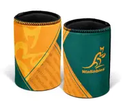 Wallabies Colour Australian Rugby Union Beer Can Bottle Cooler Stubby Holder Cosy