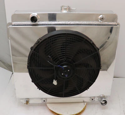 WR Champion 3 Row Radiator, 16" Fan and Shroud for 1972 Fargo W100 Pickup V8 Eng