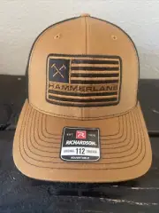 Hammerlane Camel Black Hat 112 Trucker Flag Hat, Richardson OSFM