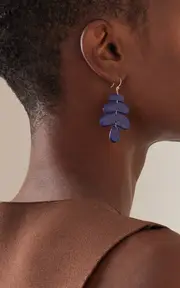 [Ten Thousand Things] Small Totem 18K Yellow Gold Lapis Earrings