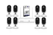 Elinz Wireless Home Battery Security 1080P HD WiFi 8x Camera CCTV System 8CH NVR Indoor Outdoor 2TB HDD