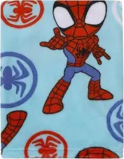 Marvel Spidey Light Blue, Red and White Super Soft Plush Toddler Blanket