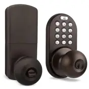 MiLocks TKK-02OB Digital Door Knob Lock with Electronic Keypad, Oil Rubbed Bronz
