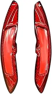 Carbon Fiber Car Steering Wheel Shift Paddle Add On Extension Shifter, for Porsche, for Panamera, for, for Cayenne, 718 918 911 Black/Red Paddle Shifter(Red)