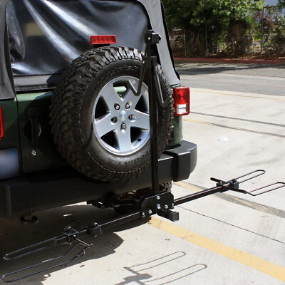 2 Bikes Platform Carrier Hitch Rack Bicycle Bike Foldable & Tilt w/ Locking Pin