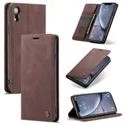 CaseMe iPhone XR Classic Folio Leather Case Cover Apple iPhoneXR Skin [Coffee]