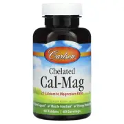 2 X Carlson, Chelated Cal-Mag, 60 Tablets